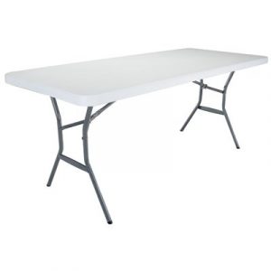 Folding Table, Poly Top, Steel Frame, 30 x 72-In.