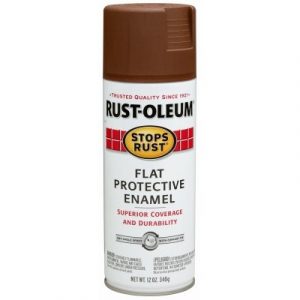 Stops Rust Flat Spray Paint, Red, 12-oz.