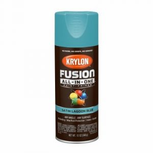 Fusion All-In-One Spray Paint + Primer, Satin Lagoon Blue, 12-oz.