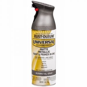 Universal Paint & Primer Matte Metallic Spray Paint, Gunmetal Gray, 11-oz.