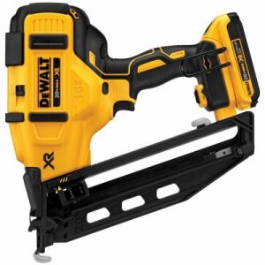 20-Volt MAX XR Cordless Angled Finish Nailer Kit, Brushless Motor, 16 Gauge, Battery