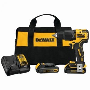 20-Volt MAX Atomic Compact Cordless Hammer Drill/Driver Kit, Brushless Motor, 1/2-In., (2) Batteries