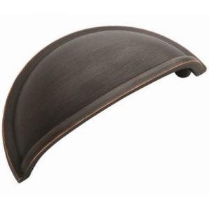 Cup Cabinet Pull, Oil-Rubbed Bronze, 3 In.