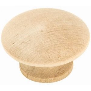 Everyday Heritage Cabinet Knob, Unfinished Wood, 1-1/2 In.