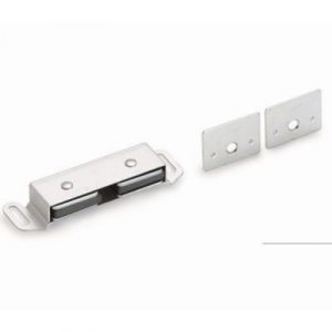 Magnetic Cabinet Catch, Aluminum, 3-1/2 In.