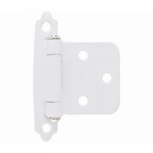 Cabinet Hinge, Self-Closing, White, Variable Overlay, 2-Pk.