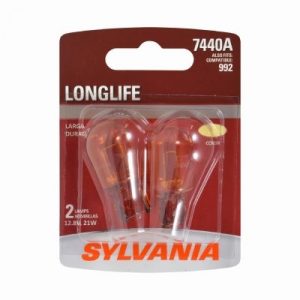 7440A Long Life Miniature Amber Bulb, 7440ALL BP2, 2-Pk.