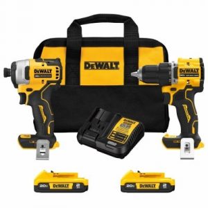 20-Volt MAX Atomic Cordless Drill Driver & Impact Driver Kit, Brushless Motors, (2) Batteries