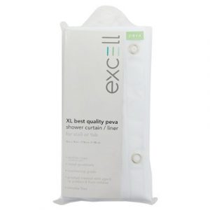 Shower Curtain/Liner, Extra-Long Heavy-Duty PEVA , White, 70 x 78-In.