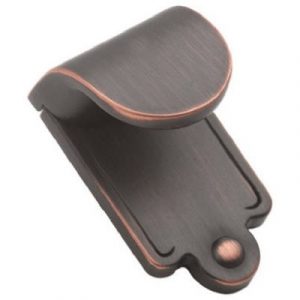 Inspirations Plain Finger Cabinet Pull, Bronze, 1-7/8 x 1-1/16 In.