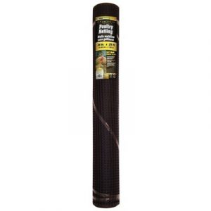Hardware Cloth Fence, Black PVC, 1/2-In. Mesh, 3 x 15-Ft.